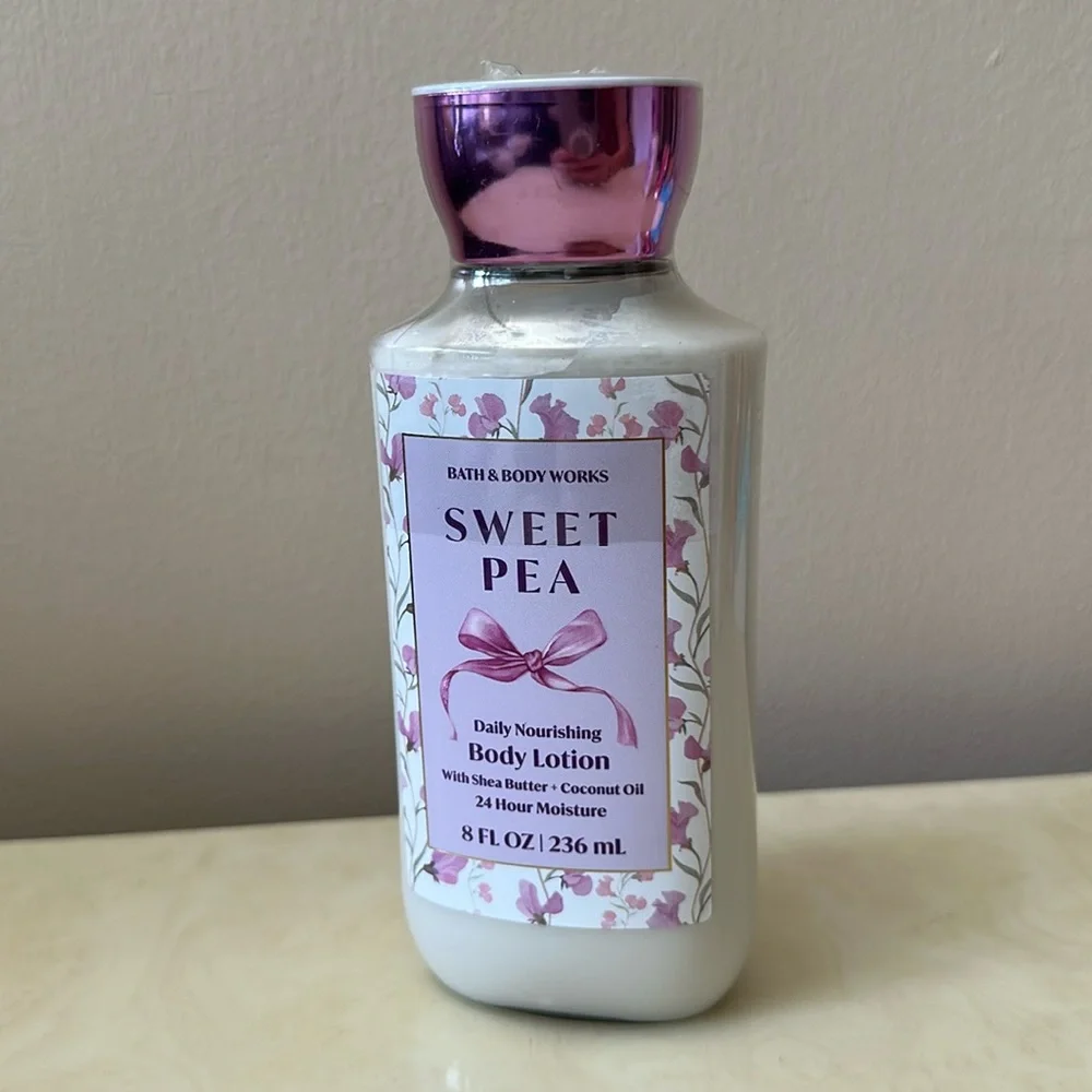 Bath and Body Works Sweet Pea Daily Nourishing Body Lotion Bundle of 2 Full Size
